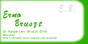 erno bruszt business card