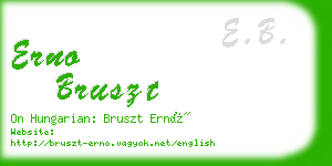 erno bruszt business card